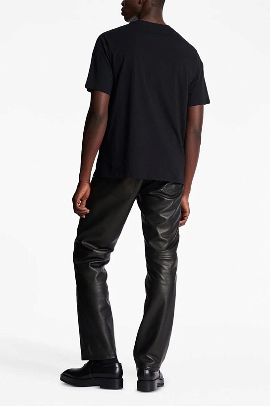 Мужская чёрная футболка Celine logo-print