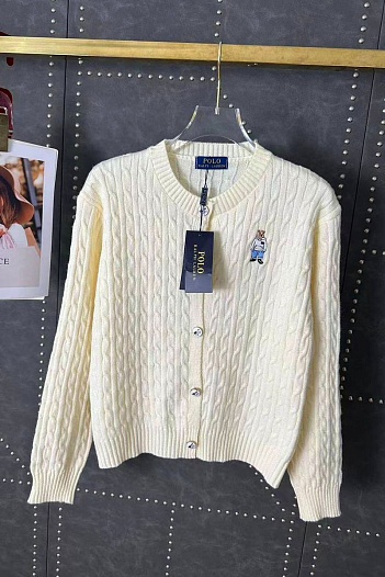 Женский бежевый кардиган Polo Ralph Lauren "Bear"   