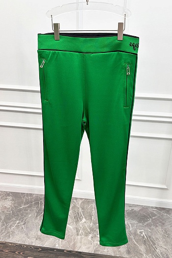 Мужские штаны Bottega Veneta зелёного цвета   