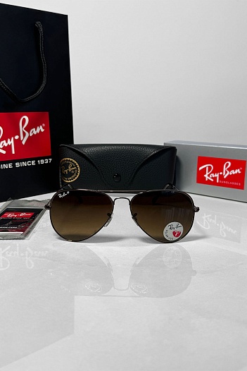Солнцезащитные очки Ray-Ban Aviator Large Metal - Brown   