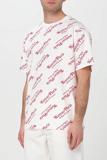 Белая футболка Kenzo x Verdy all-over logo   