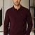 Бордовое поло с длинным рукавом Tommy Hilfiger