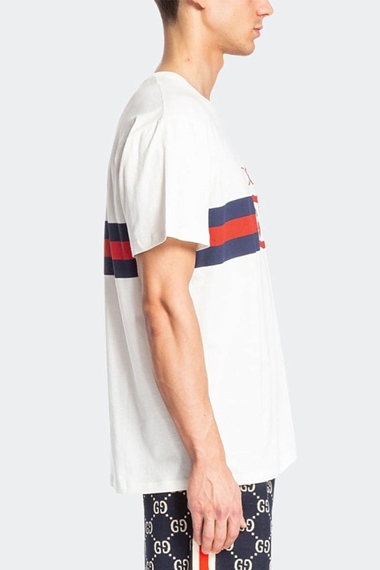 Футболка белого цвета Gucci Interlocking G