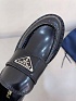 Женские кожаные лоферы Prada Premium - Black