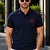 Тёмно-синее поло Armani Exchange embroidered-logo