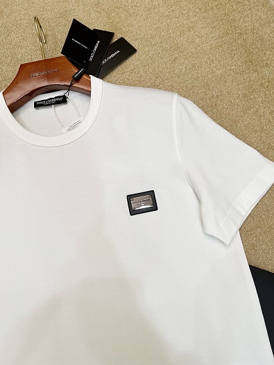 Мужская белая футболка Dolce & Gabbana Premium   