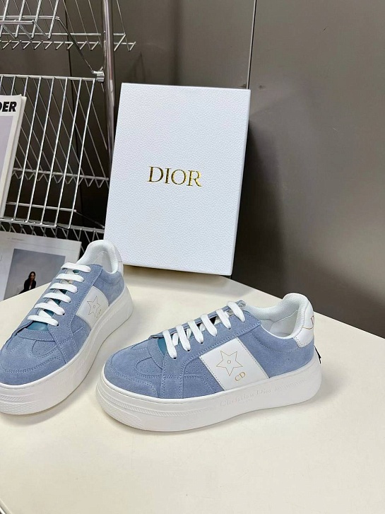 Женские комбинированные кроссовки  Dior Stars - Blue