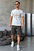 Мужская футболка Burberry Globe-graphic - White