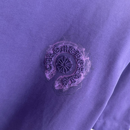 Фиолетовая оверсайз футболка Chrome Hearts Premium