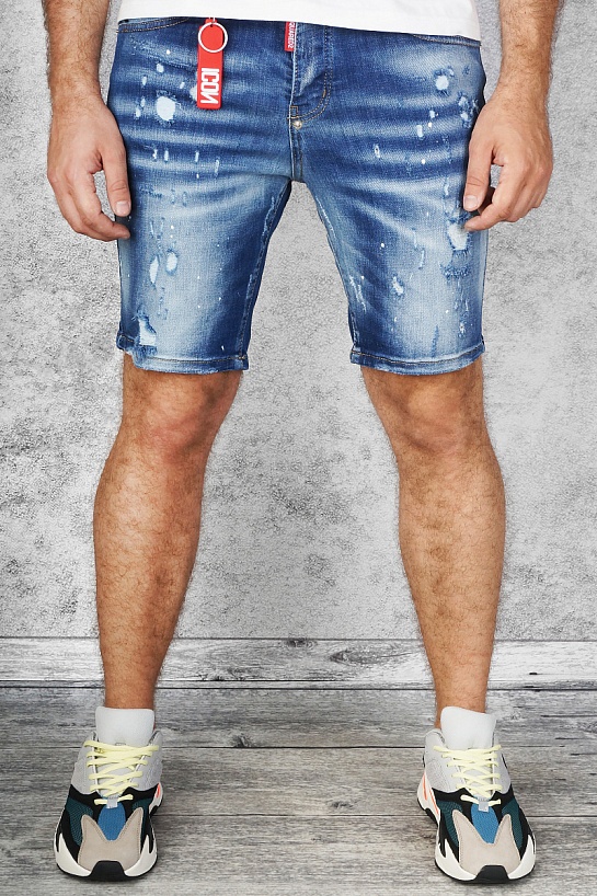 Джинсовые шорты Dsquared2 "ICON" - Blue