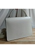 Кожаная сумка Love 25x18 см - White / Silver