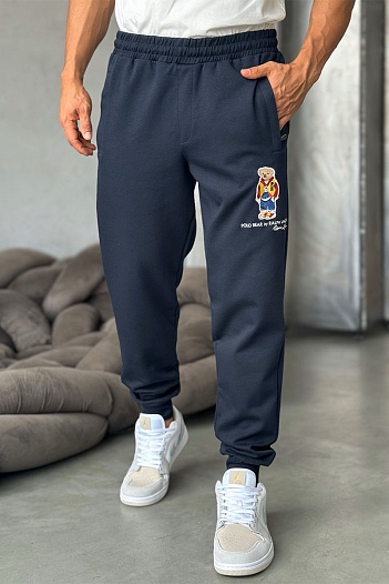 Тёмно-синие спортивные штаны Polo Ralph Lauren "Bear"   