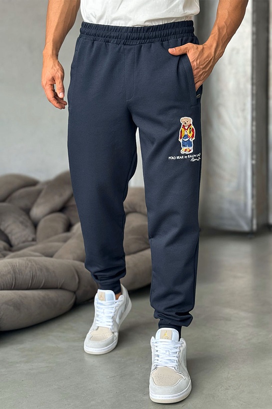 Тёмно-синие спортивные штаны Polo Ralph Lauren "Bear"