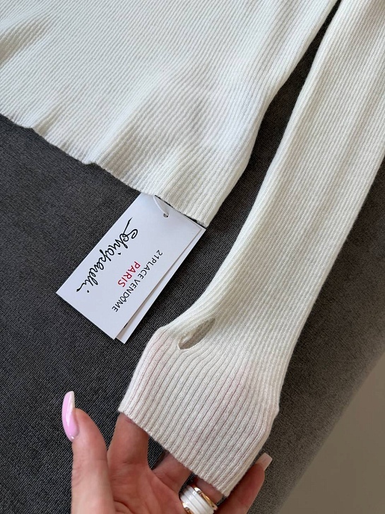 Женский трикотажный лонгслив Schiaparelli premium - White