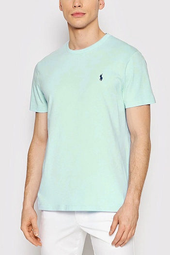 Бирюзовая футболка Polo Ralph Lauren basic   