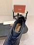 Кожаные кроссовки с мехом Loro Piana high-top