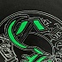 Чёрная оверсайз футболка Gothic logo