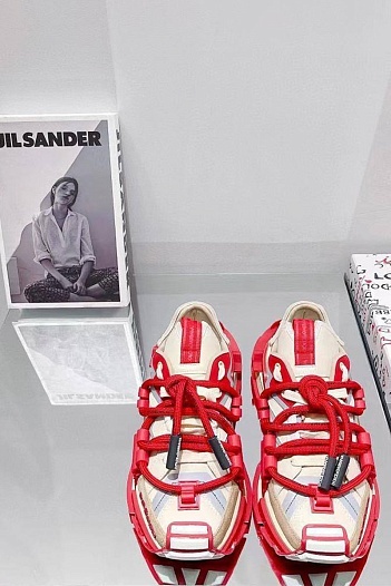 Комбинированные кроссовки Dolce & Gabbana Space - Beige / Red   