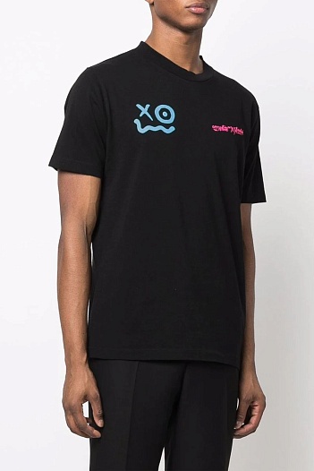 Чёрная оверсайз футболка Off-White x Andre Saraiva Arrows Spray   