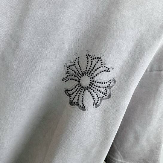 Бежевая оверсайз футболка Chrome Hearts Premium