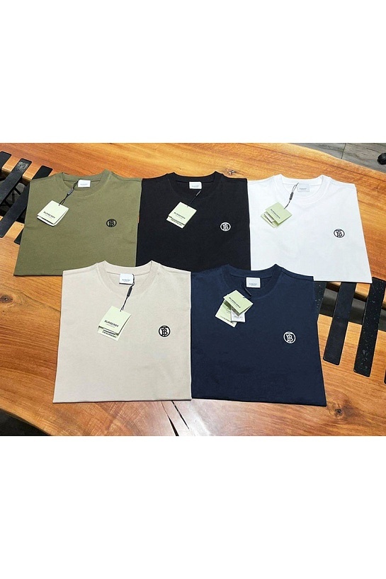 Мужская бежевая футболка Burberry TB logo