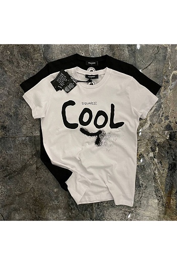 Белая оверсайз футболка Dsquared2 Cool-print   