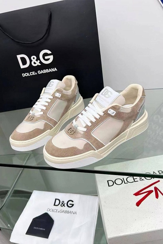 Женские комбинированные кроссовки Dolce&Gabbana New Roma