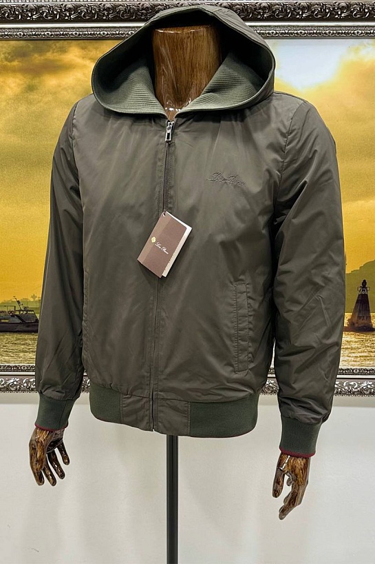 Мужская ветровка Loro Piana зелёного цвета