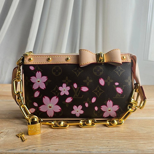 Кожаная сумка Louis Vuitton x Takashi Murakami Pochette 21x12 см   