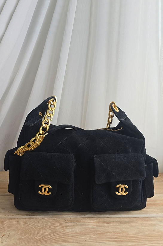 Замшевая сумка Chanel 31x20 см