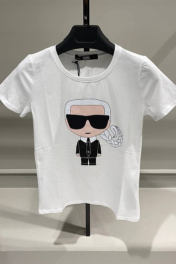 Женская белая футболка Karl Lagerfeld "Scorpio"   