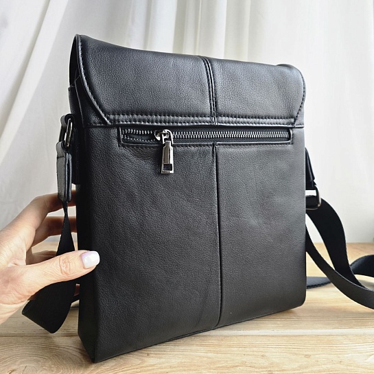 Кожаная сумка Montblanc - Black 26x22 см