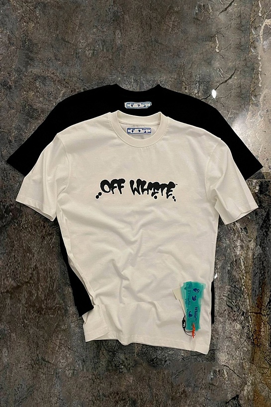 Белая оверсайз футболка Off-White logo-print