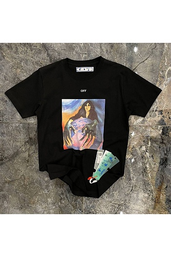 Мужская чёрная футболка Off-White   