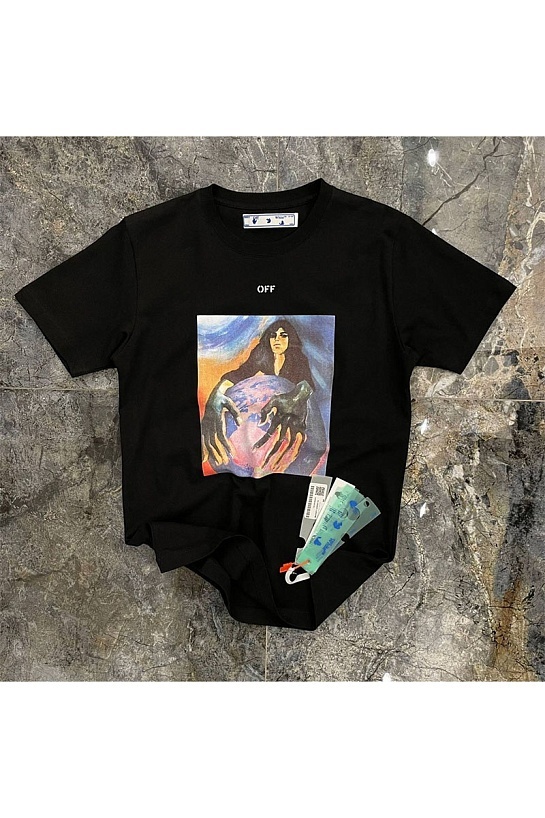 Мужская чёрная футболка Off-White