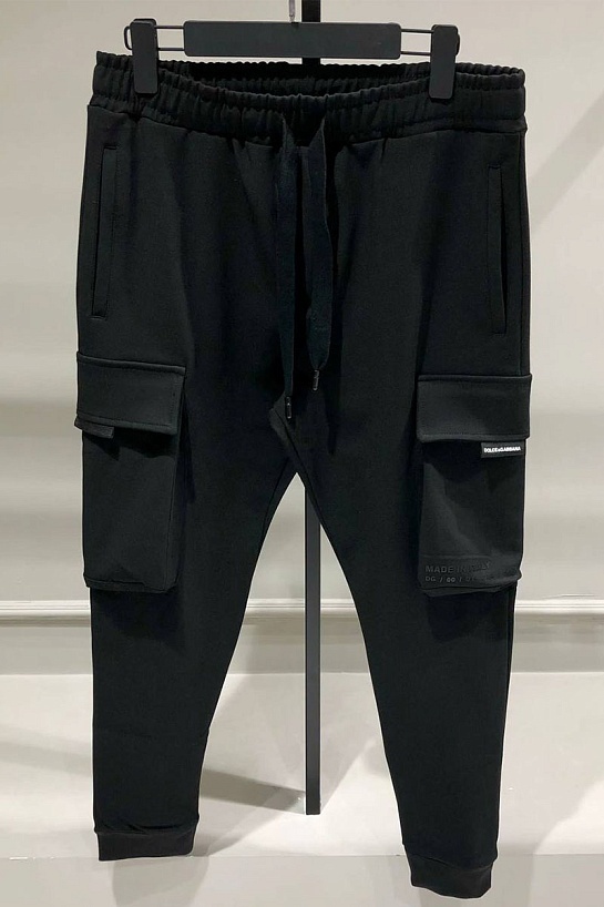 Мужские чёрные джоггеры Dolce&Gabbana cargo-pocket