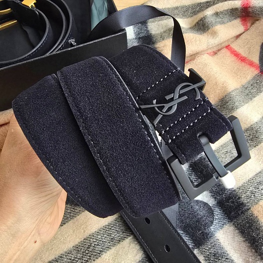 Замшевый ремень Yves Saint Laurent   