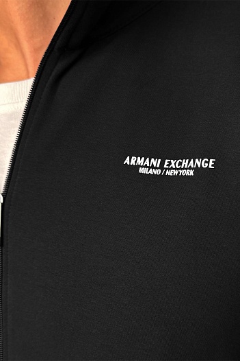 Кофта на молнии Armani Exchange чёрного цвета   