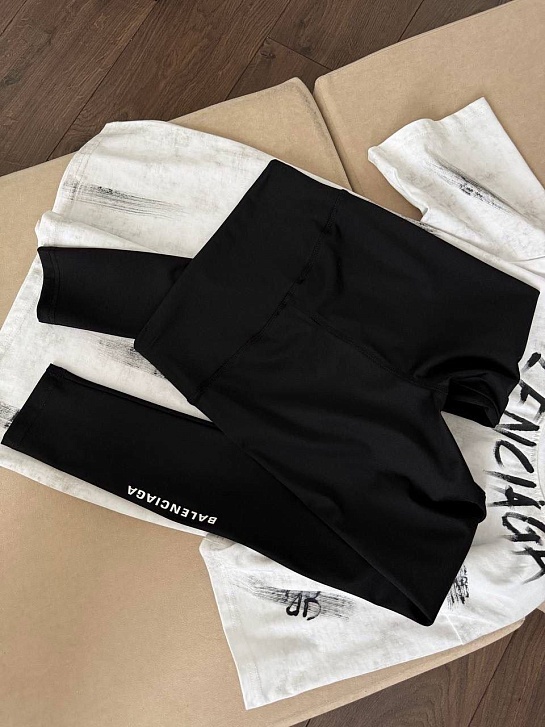 Женские черные леггинсы Balenciaga premium