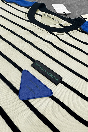 Оверсайз футболка Bottega Veneta - Beige / Blue   