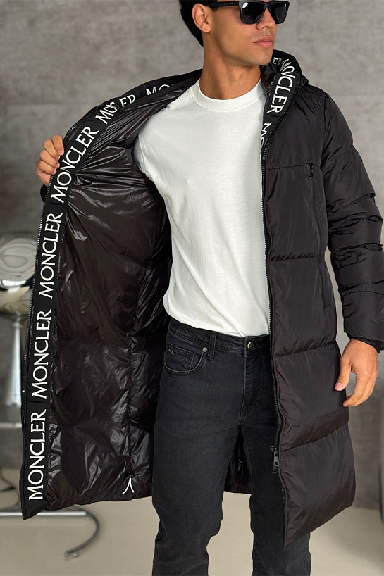 Мужская чёрная парка Moncler Templon