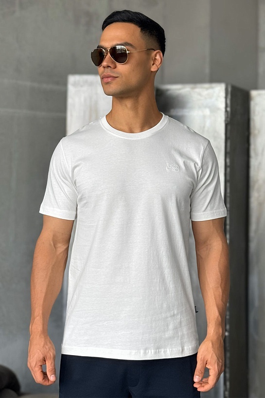 Мужская белая футболка Hugo Boss
