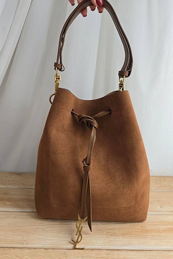 Замшевая сумка Yves Saint Laurent  Paris VII Pochon   