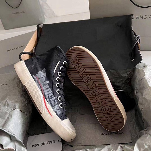 Женские кеды Balenciaga чёрного цвета   