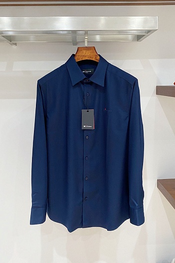 Мужская тёмно-синяя рубашка Kiton premium   