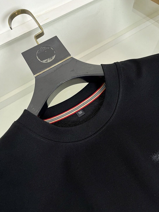 Мужская чёрная футболка Burberry premium