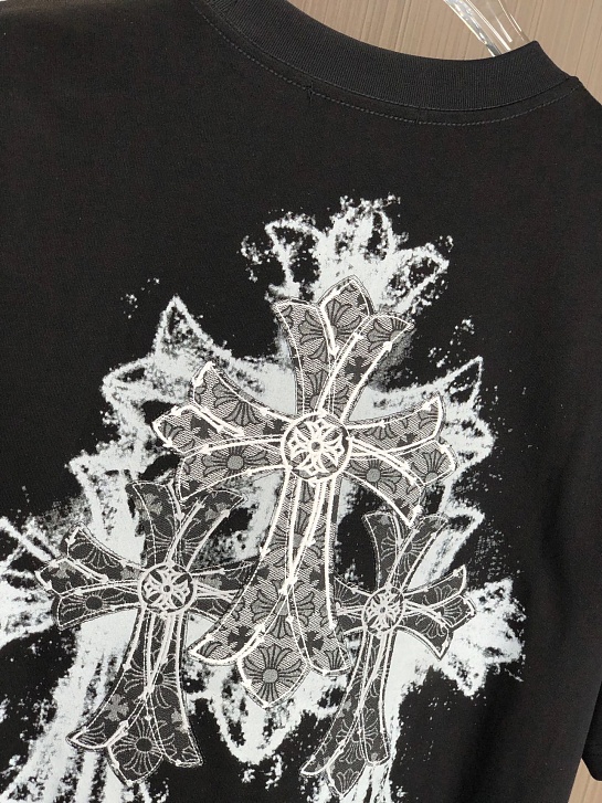 Чёрная оверсайз футболка Chrome Hearts Premium