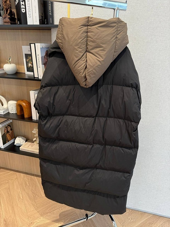 Женский пуховик с капюшоном Max Mara premium - Black