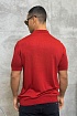 Мужское поло красного цвета Zilli zip neck