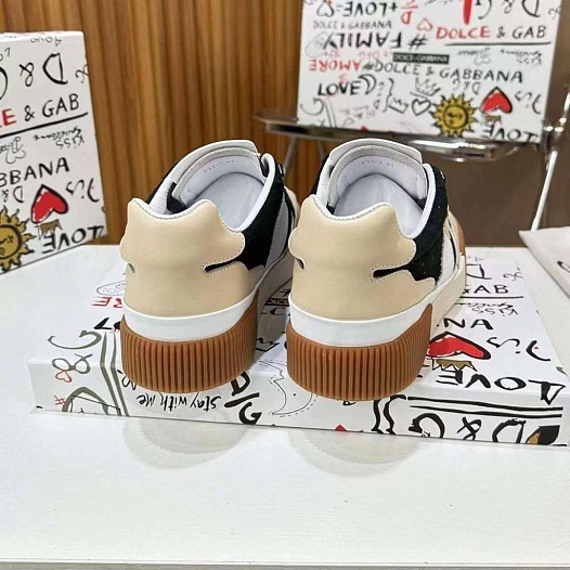 Комбинированные кроссовки Dolce & Gabbana Miami - Beige / Black   